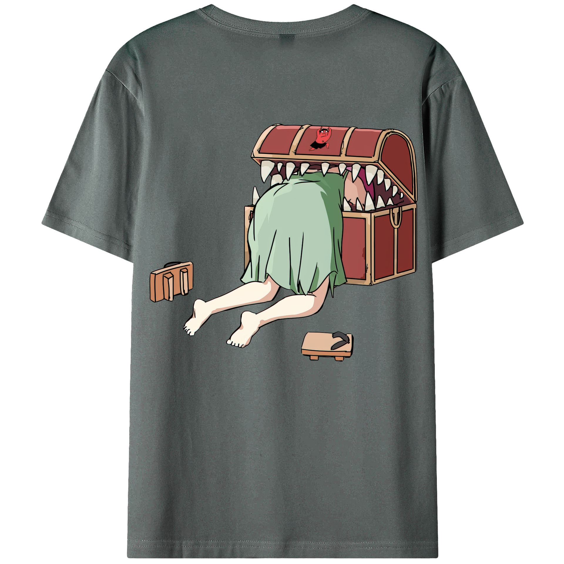 （画像用） 葬送のフリーレン Frieren 綿100％ メンズ半袖Tシャツ（バックプリント） 通気性